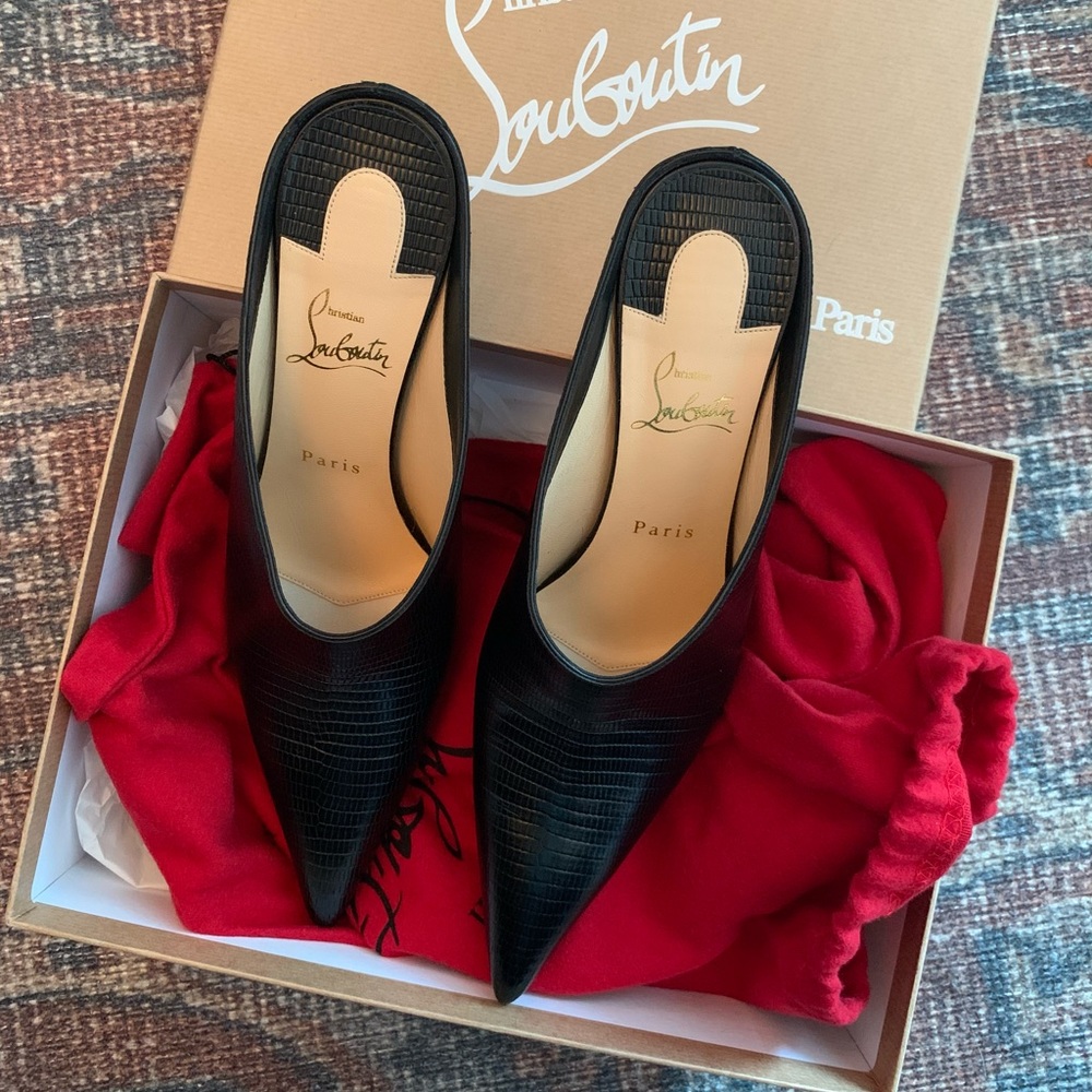 Christian Louboutin Black Quart Mule
